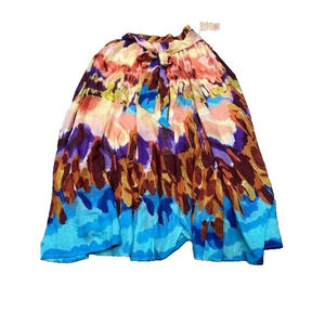 NWT Her Destiny Womens A-Line Maxi Skirt Elastic Waist Floral Cottagecore Size M